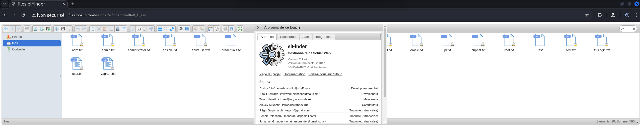 Gestionnaire de fichier web