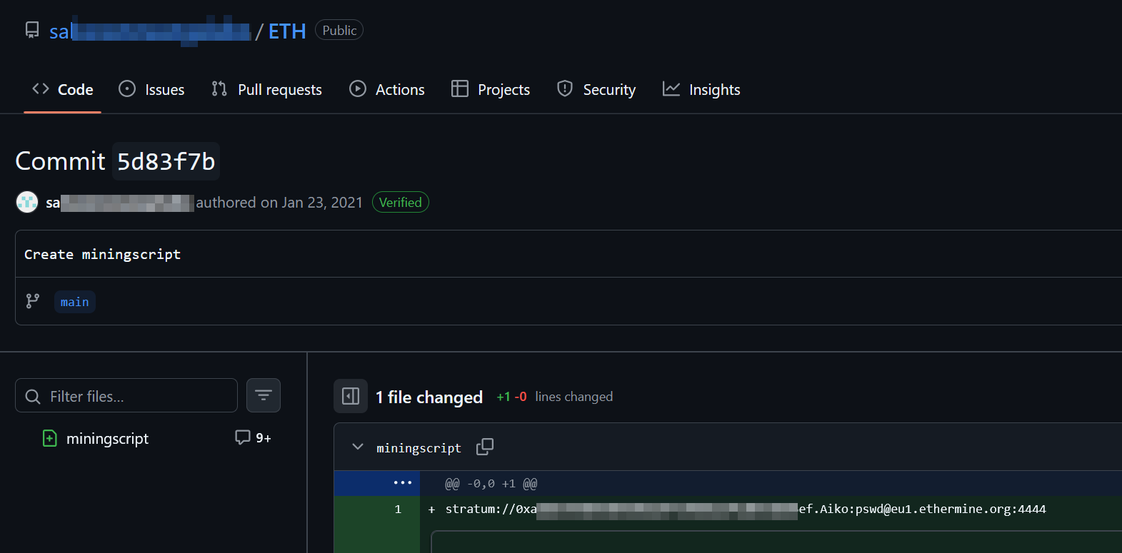 Informations sur le portefeuille de cryptomonnaie