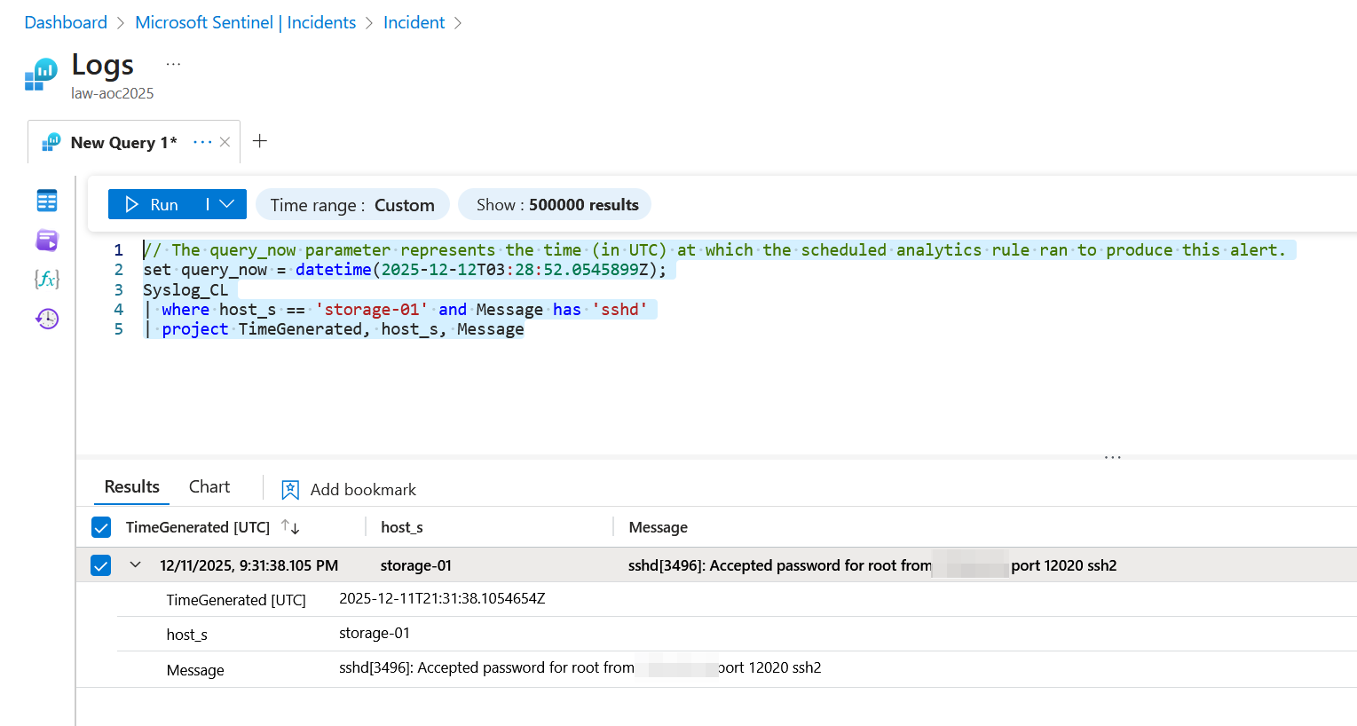 Connexion SSH réussie