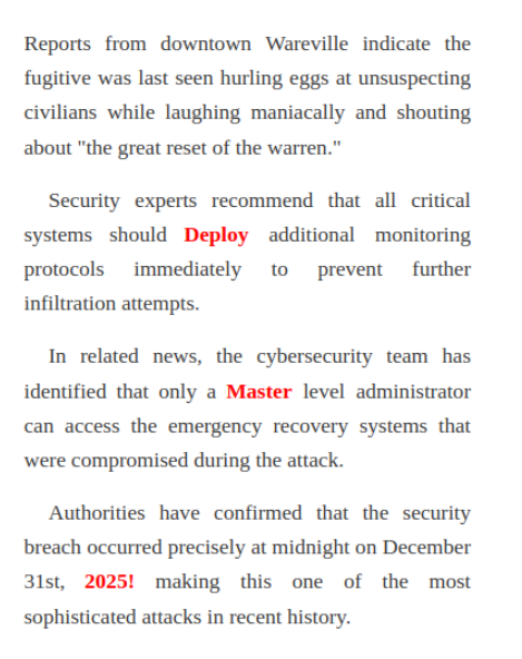 Un code secret est caché !