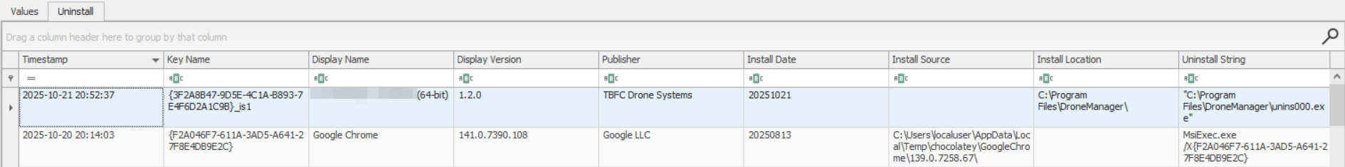 Désinstallation d'un logiciel le 21/10/2025