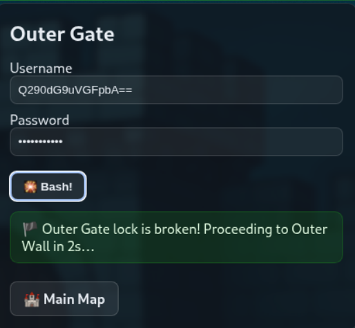 Porte extérieure franchie