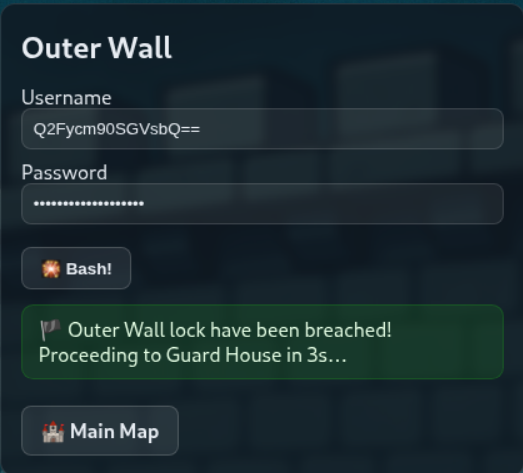 Mur extérieur franchi